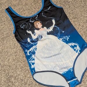 Blue and Black Cinderella Swimsuit